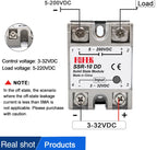 LCTC 1pcs Solid State Relay Single Phase Non-contact SSR DC To DC AC To AC DC To AC 24-380VAC 10A 25A 40A 50A 60A 80A 100A