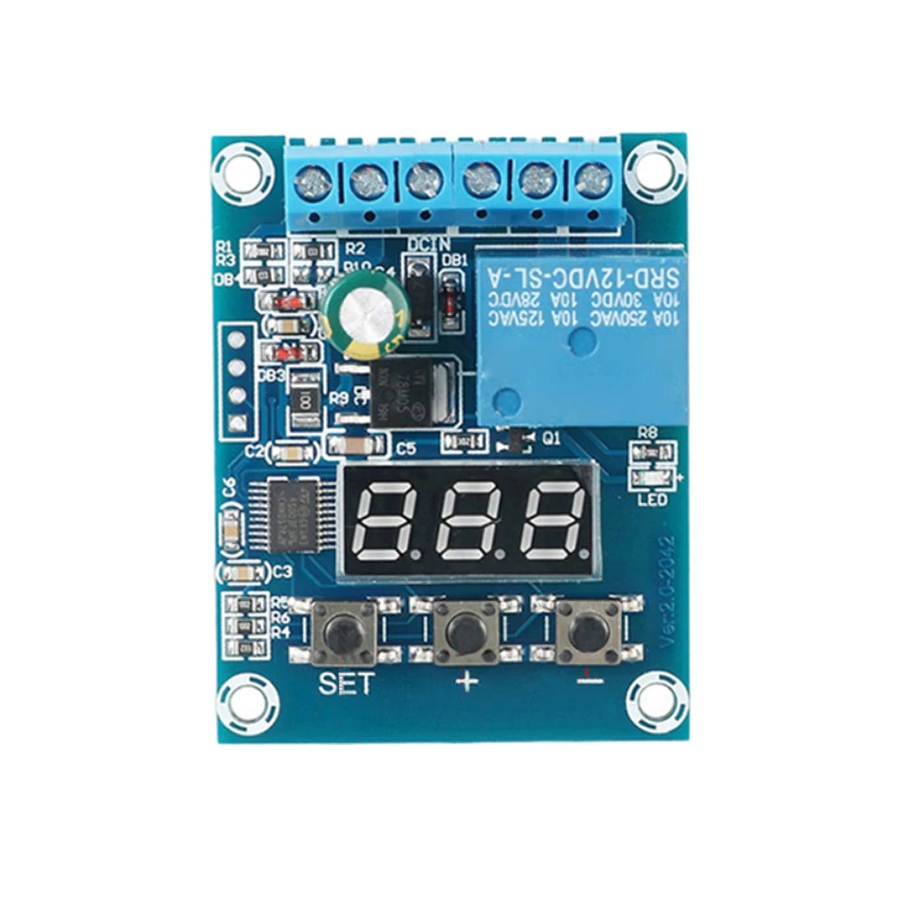 DC 9V/12V/24V 12A Voltage Detection Module Relay Charge and Discharge Monitoring Module Output Voltage Detection Range 0-99.9V