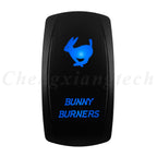12V 20A Blue Led Car Boat Laser Rocker Switch ON OFF, (ON) OFF, ON OFF ON, (ON) OFF ON, (ON) OFF (ON) Waterproof