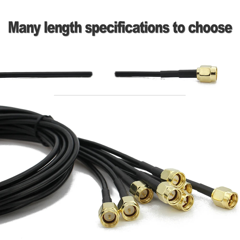 RG174 SMA to SMA Cable Female to Male extension jumper Pigtail Adapter Cable my SMA Antenna cable For WIFI 3G 4G GSM Antenna