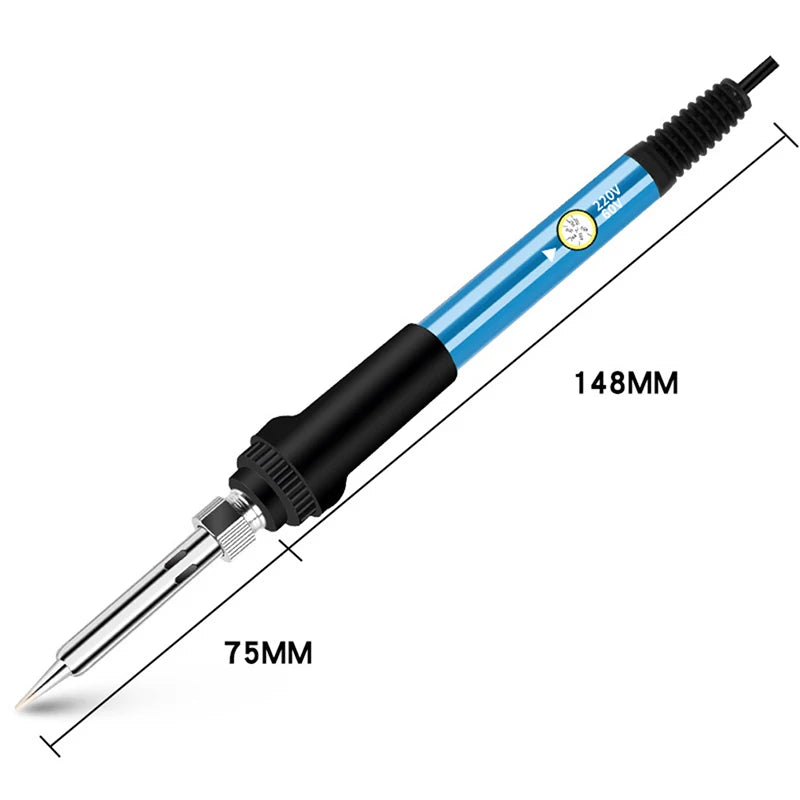 220V 60W 1/3/5/7/8/9Pcs Adjustable Temperature Electric Soldering Iron Electric Soldering Iron Welding Solder Repair Tool