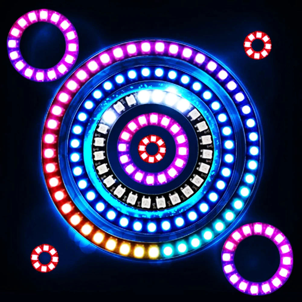 DC5V WS2812B DIY Led Ring Individually Addressable WS2812 IC Built-in 5050 RGB Round Modules Circle Arduino Light 8 To 148 Pixel