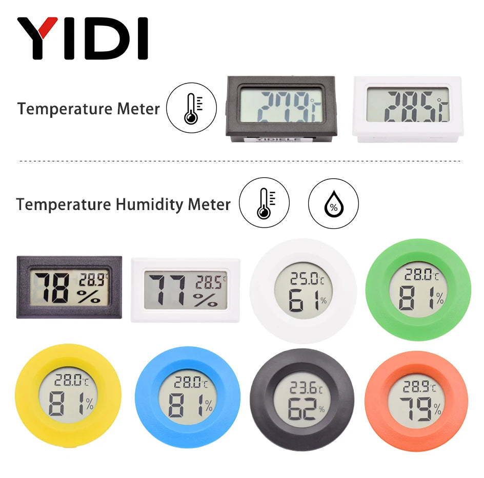Mini Digital LCD Temperature Sensor Gauge Humidity Meter Tester Detector Home Measurement Thermometer Hygrometer Indoor Outdoor