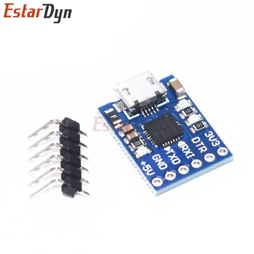 Original CP2102 USB to TTL 5V 3.3V 5PIN Adapter Module for STC ESP8266 ESP32 Serial Communication and Programming