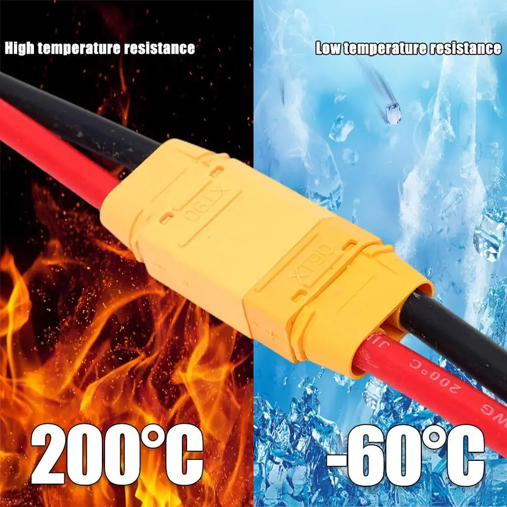 XT90 Male Female Conversion Plug Connection Cable With 10AWG Silicone Extension Lead Wire Battery RC Planes Car Accessories