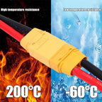 XT90 Male Female Conversion Plug Connection Cable With 10AWG Silicone Extension Lead Wire Battery RC Planes Car Accessories