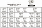 360pcs 5*20,6*30mm Glass Tube Fuse Combination Fast Melting Glass Tube Fuse Combination Kit Fast Melting Glass Fuse