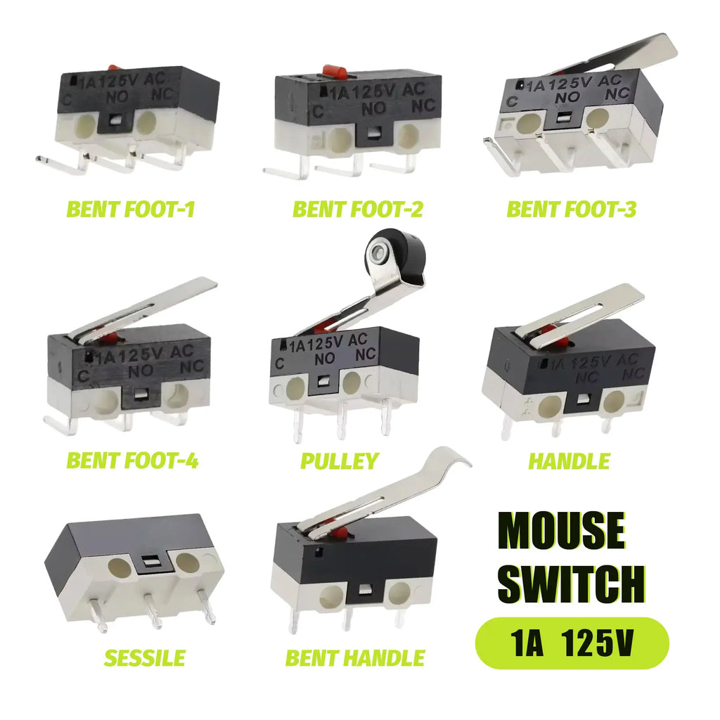 20/100/1000Pcs Micro Push Button Switch 3Pin 1A 125V AC Mini Touch Micro Switch for SPDT Mouse Switch