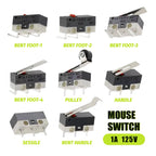 20/100/1000Pcs Micro Push Button Switch 3Pin 1A 125V AC Mini Touch Micro Switch for SPDT Mouse Switch