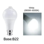 E27 B22 Motion Sensor LED Light Bulb PIR Motion Activated Dusk to Dawn Indoor Outdoor LED Light Bulb For Garage Front Door Porch