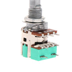 H120 Stereo Channel With Switch A50K A10K 15mm Half Shaft Volume Potentiometer Double Potentiometer