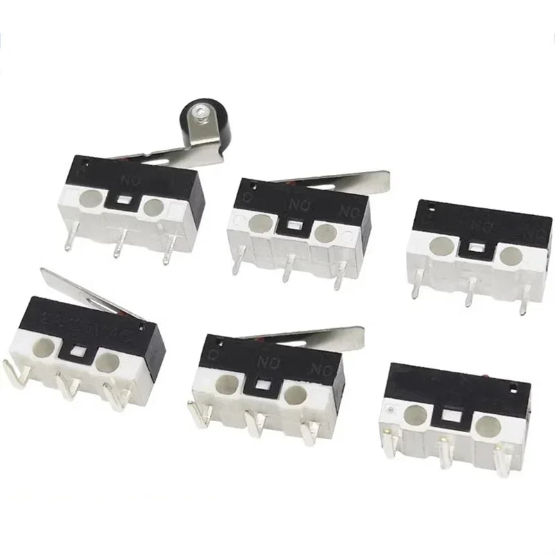 20/100/1000Pcs 3Pin Micro Limit Switch SPDT Momentary Push Button Switch 1A/125V Mouse Switch with Handle Roller