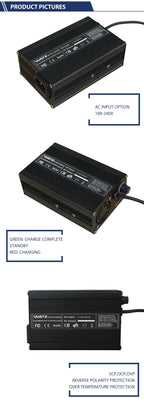 67.2V 4A Charger For 16S 59.2V Li-ion Battery 60V 4A Fast Charge Smart Aluminum Case Lipo Battery Charger 110V To 220V