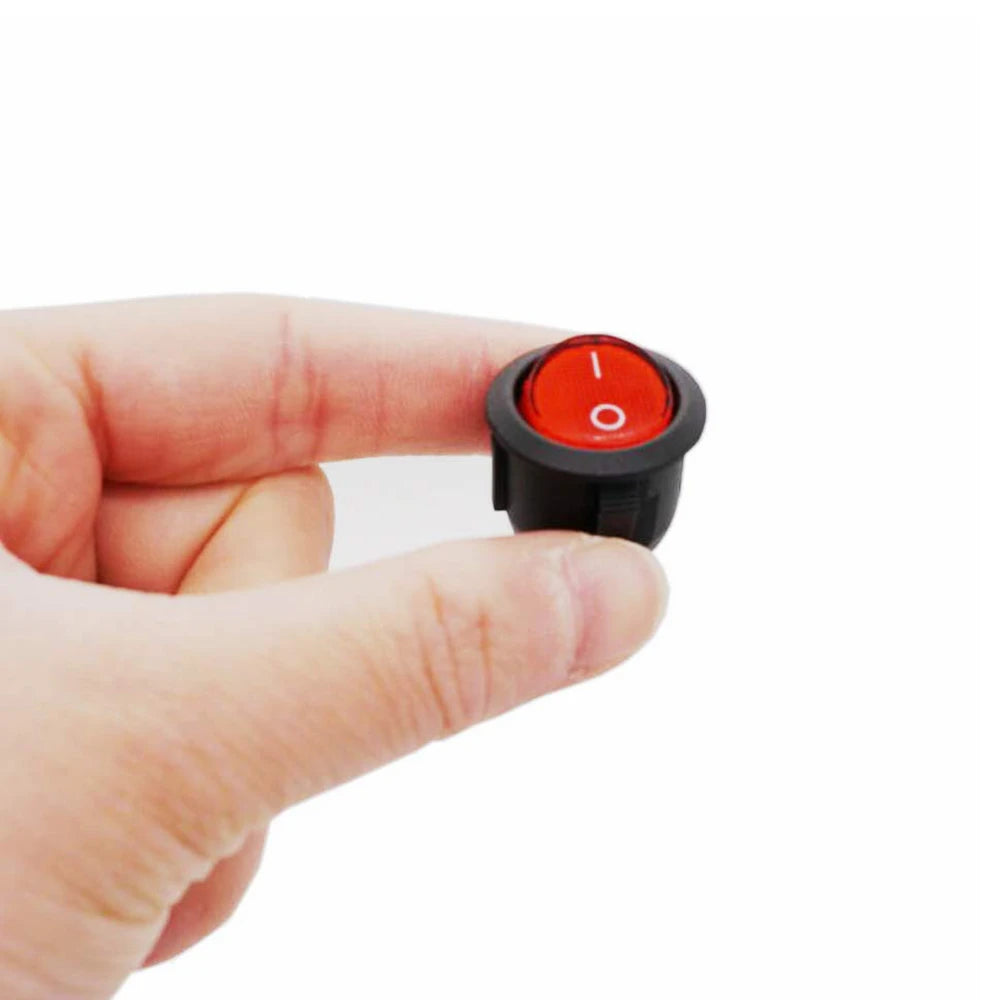 4/5/12pcs 3pin Round Switch LED 20A 12V DC With Color Switch Rocker Switch Can Be Used For Car Motorcycle Boat Bus RV