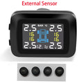 Car TPMS Cigarette Lighter Tire Pressure Monitoring System Alarm Tyre Air Pressure Meter Gauge Temperature Warning With 4 Sensor