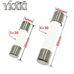 20PCS 5*20mm 6*30mm Fast blow Ceramic Fuse 0.5A 1A 2A 3A 4A 5A 6A 6.3A 7A 8A 10A 15A 20A 25A 30A 250V Car Cigar Microwave Oven