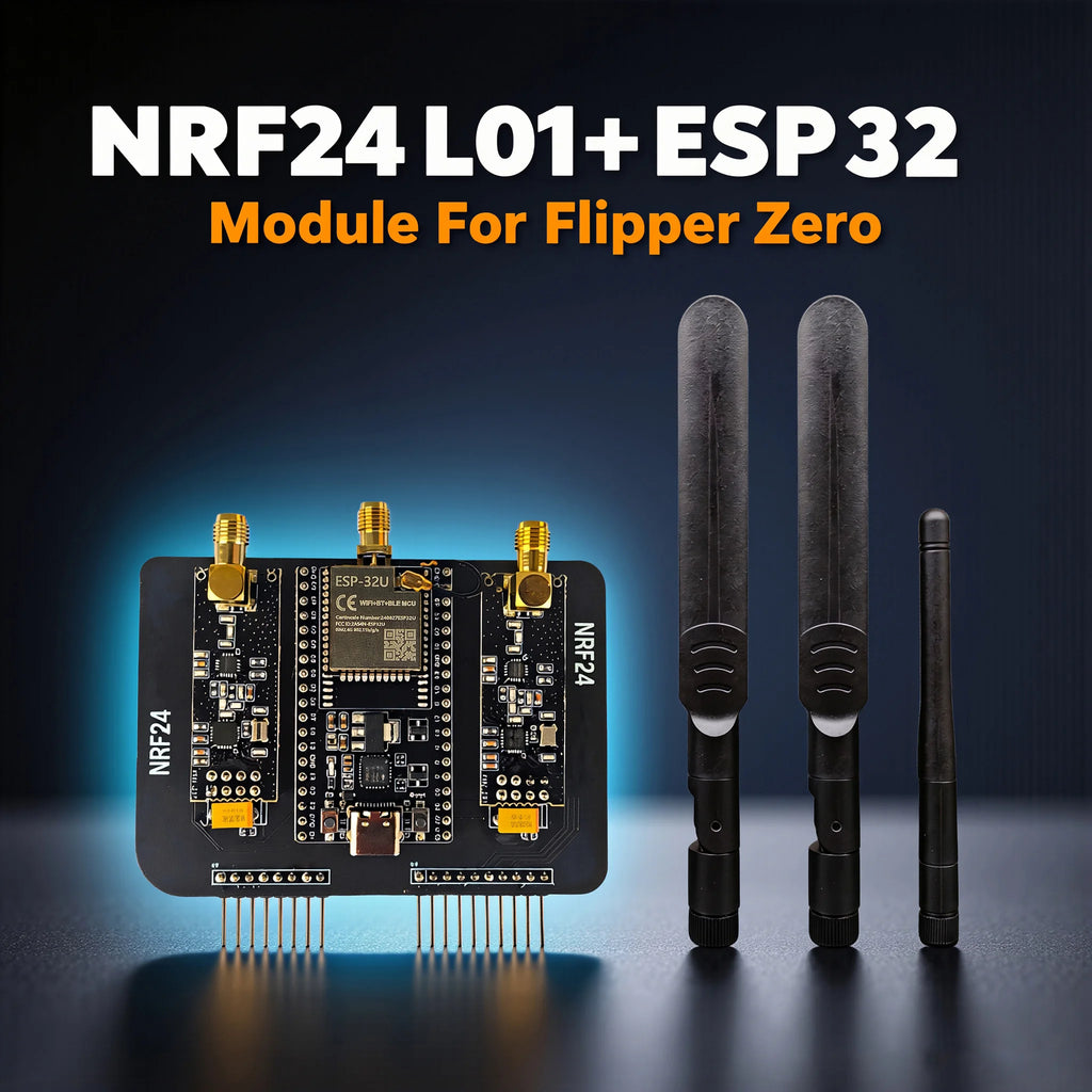 For Flipper Zero ESP32 DevKitC + NRF24L01 PA LNA 2.4GHz Module Supports Bluetooth And Equipped With High-Gain Antennas for IoT