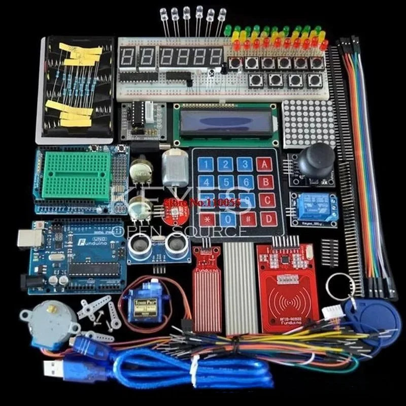 Starter Kit for Arduino Uno R3 - Uno R3 Breadboard and Holder Step Motor / Servo /1602 LCD / Jumper Wire/ UNO R3/850