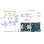 2804 Hollow Shaft Brushless DC Motor+ AS5600 Magnetic Encoder Set Hall Sensor Outer Rotor BLDC Motor Kit Support FOC Control