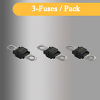 MIDI Fuse 30A-200A ANS Bolt-Down Fuse 58V Time-Delay High Current Automotive Fuses for Car Marine RV M5 Stud Bolt-On Fuse Holder