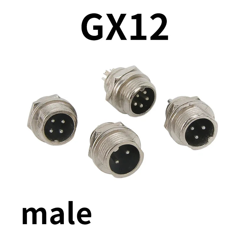 GX12 GX16 GX20 2/3/4/5/6/7/8/9/10 Pin Male Female Butting Wire Cable Circular Aviation Socket Plug Panel Connector Dropshipping