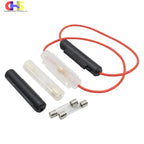 2-5pcs 6*30mm Glass Fuse Holder 6x30mm Fuse Socket Black/White Flip shell Type Peanut Hull Fuse Box with 20AWG Wire Cable 1A-10A