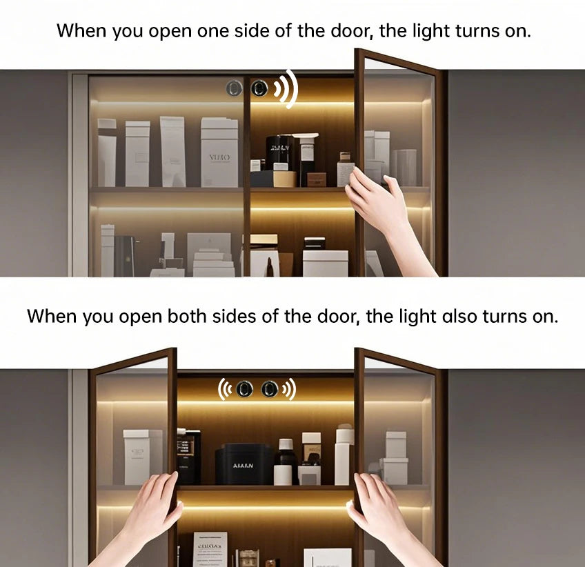 DC12-24V Sensor Switch Penetrable Touch/Hand Sweep/PIR Motion & Dual Door Sensor for Cabinet LED Lighting Control