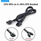 Modular Power Cable for Chieftec Polaris 750W 650W 550W GOLD Fully Modular Power, GPU PCIe 8Pin, CPU 4+4Pin, SATA Molex IDE 4Pin