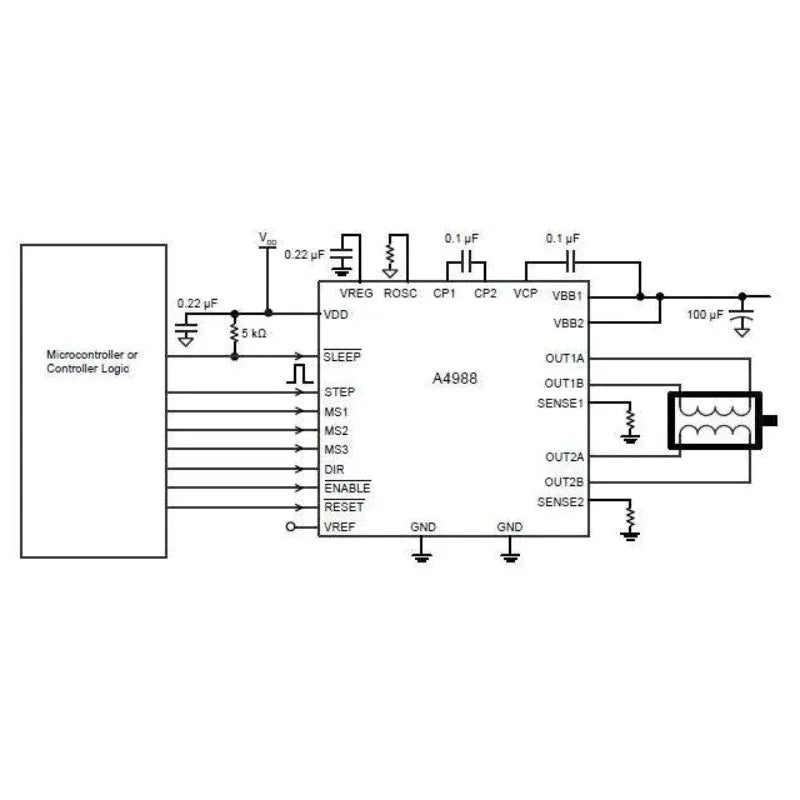 A4988/ DRV8825 Reprap Stepper Motor Driver Module with Heatsink for 3D Printer RAMPS 1.4/1.5/1.6 Stepper Motor for Arduino