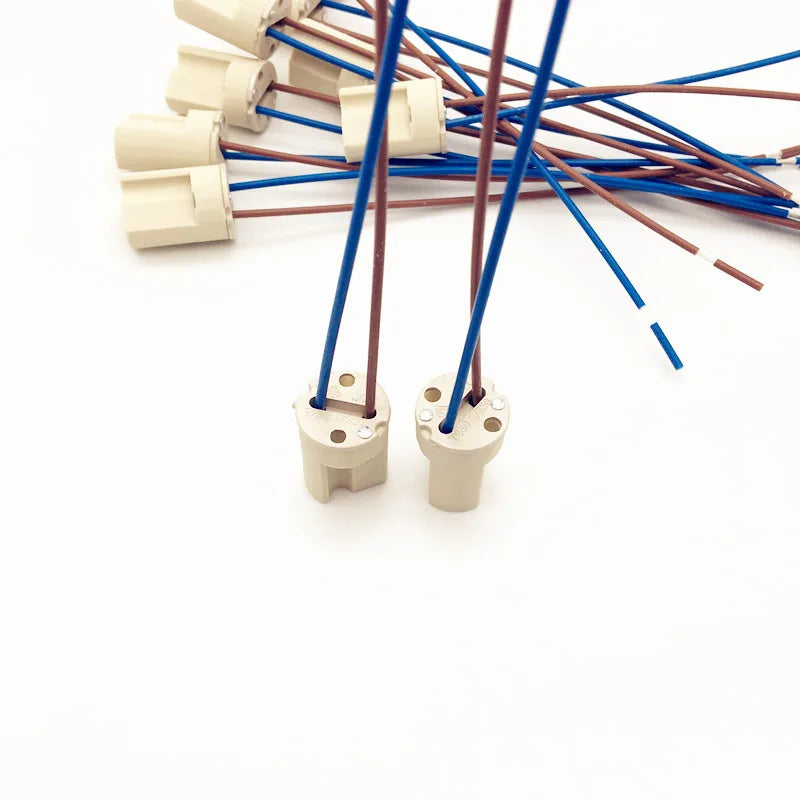 4pcs G9 Light Socket Halogen CFL LED Lamp Bulb Base Holder Fixture with 10CM wire CE VDE