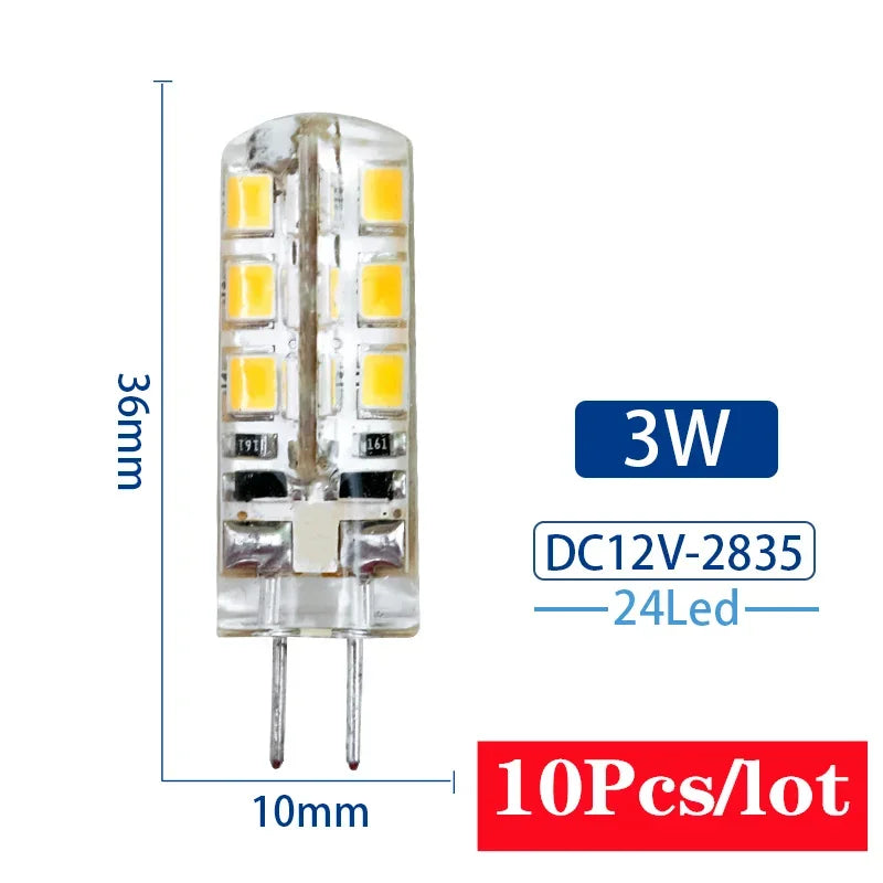 10Pcs/lot G4 LED Light Bulb 2W 3W 4W 5W 7W 9W AC DC12V 220V Corn Lamp SMD2835 Spotlight Chandelier Lighting Replace Halogen Lamp