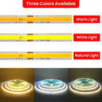 220V 110V 5m-20m COB LED Strip Light with EU/US Plug/2pin Wire 3000K 4000K 6500K 240LEDs/m Linear Lighting Flexible Tape Lights