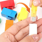 For RJ45 CAT6 Keystone Coupler Colorful Network Straight-through Connector Cat6 RJ45 Adapter Insert Inline Coupler CAT6 Keystone