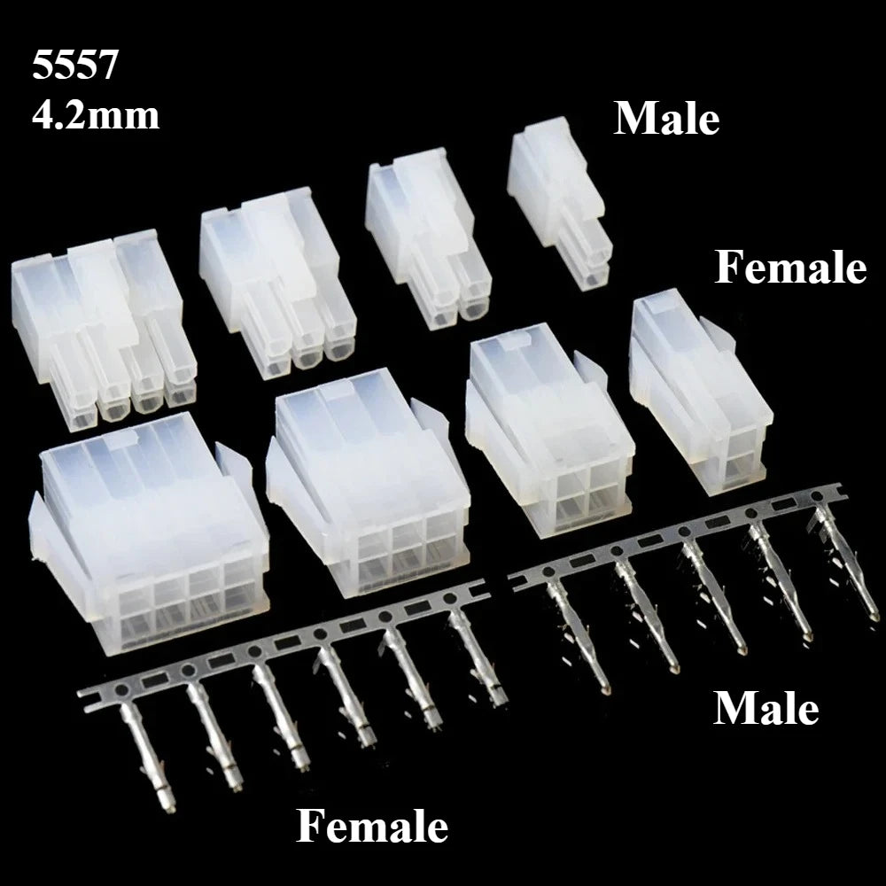 4.2mm/ batch 5557 / 5559 automobile harness connector 2-18/24 pin male and female terminal plug kit computer power cable