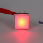 5Pcs TS12 Square 13.4 x 13.4mm 6Pin with LED Momentary SPST PCB Push Button Click Tact Switch