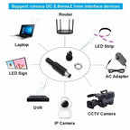 DC Power Connector 5.5mm 2.1mm 2.5mm 3.5mm 1.35mm Barrel Plug 3A 5V 12V Male Female Jack Socket Screw Nut Panel Mount Adapter