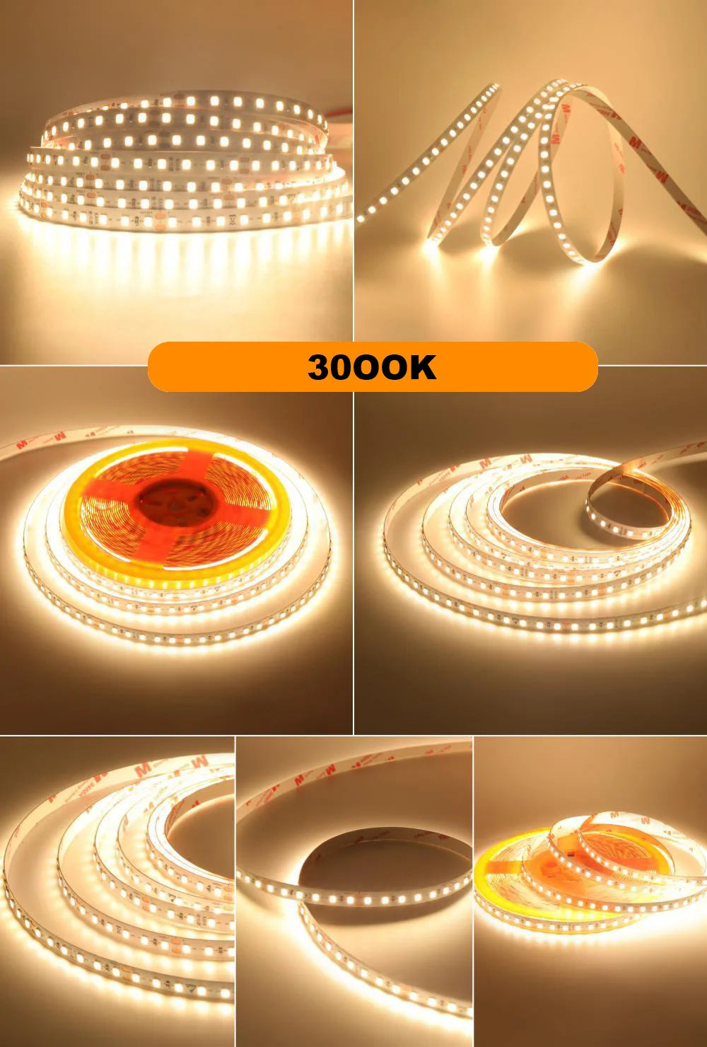 5m 10m RA98 LED Strip Light 2700K 3000K 3500K 4000K 5000K 6000K 12V 24V 2835 Flex Tape Stripe Hight Bright 120LED Home Lighting