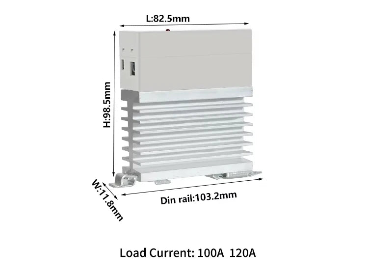 10A 25A 40A 60A 80A 100A Single Phase Slim SSR Solid State Relay With Heat Sink Industrial Relay DIN Rail Mount