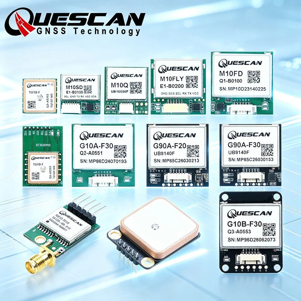 QUESCAN Ublox M10 M9 10Hz GPS Module GNSS Galileo BeiDou GLONASS QZSS SBAS ESP32 Arduino STM32 NMEA GPS Receiver ublox10 ublox9