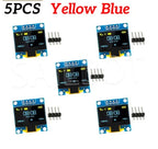 DIYUSER 0.96 Inch 128x64 OLED Display SSD1306 IIC I2C Serial LCD Screen for R3 Arduino Kit - White/Blue/Yellow Options Available