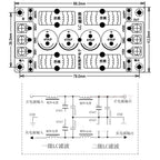 Positive Negative Dual Power DC LC Low-Pass Filter Electromagnetic Interference EMI for Car Amplifier Noise Filtering