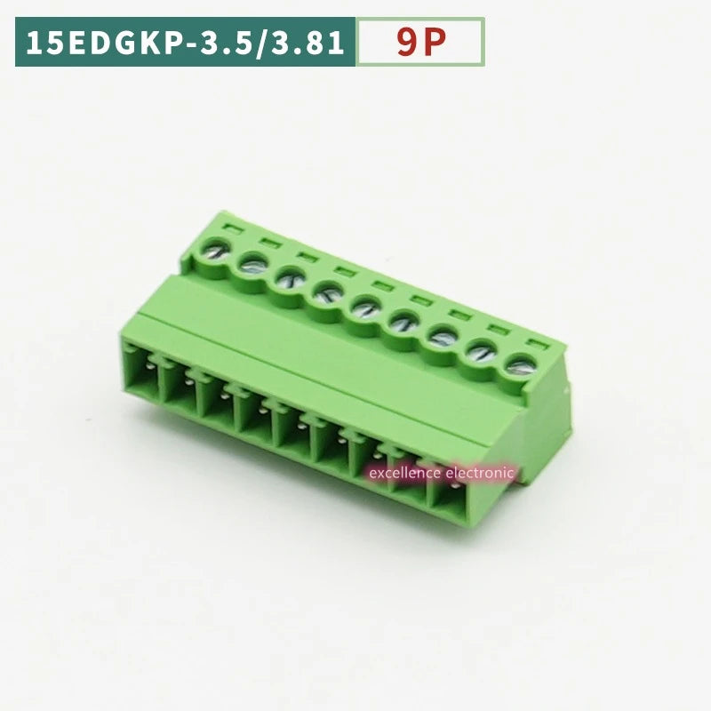 5/10PCS Aerial Butt Welding Type 15EDGRK-3.5mm 3.81mm Plug-in Terminal Block 3.5mm 3.81mm Pitch 2/3/4/5/6/7-12P Female Socket