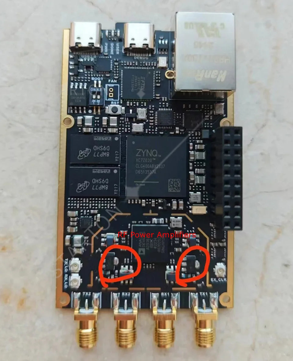 Professional Version 70MHz-6GHz 7020+AD9361 SDR Development Board with Power Amplifier for Pluto SDR