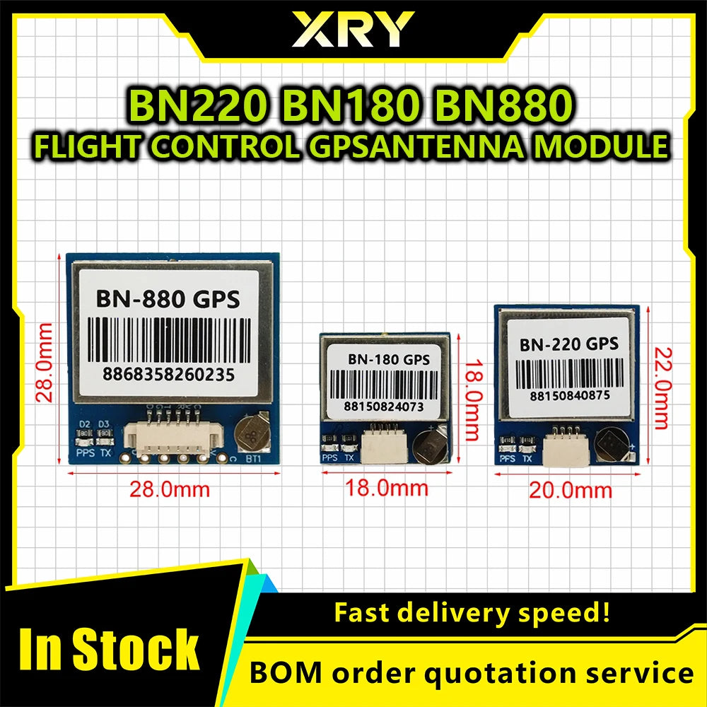 XRY BN180 BN220 BN-880 3.0V-5.0V  level GNSS Module GPS Dual GPS Module Antenna Built in FLASH BN-220 BN880  Fixed wing
