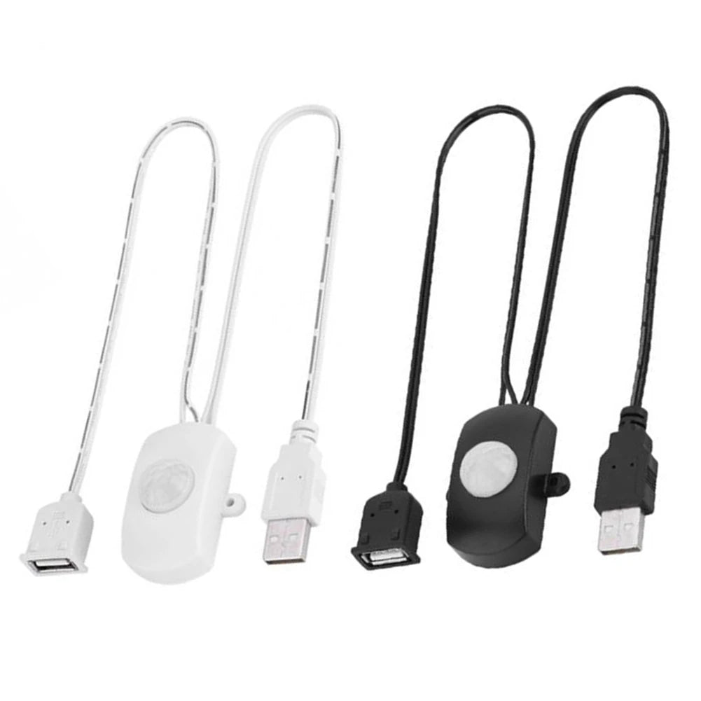 Mini Corridor Switch USB Interface PIR Infrared Motion Switch Practical Portable Adjustable for Bathroom Basement