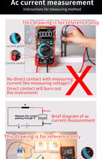 Profesional Digital Multimeter AC/DC Voltage Current Test ANENG Capacitance NCV Resistance Ohm Electrical Test Meter Tools