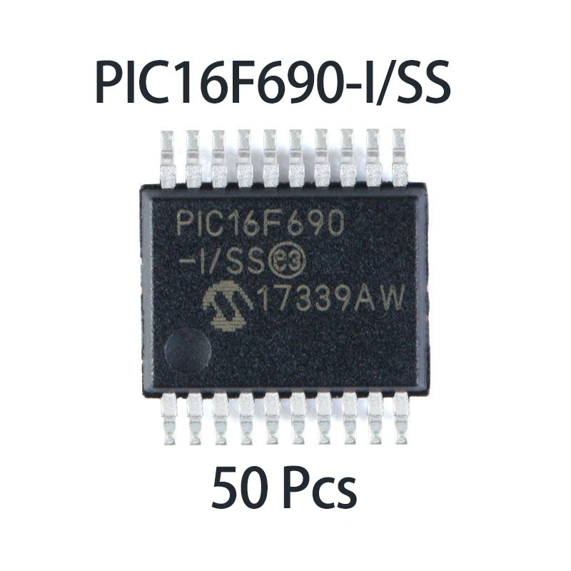 1~100Pcs PIC16F690-I/SS SSOP20 SMD 8Bit MCU 20MHz 4K Flash Microcontroller Chip For Electronic DIY And Industrial Control