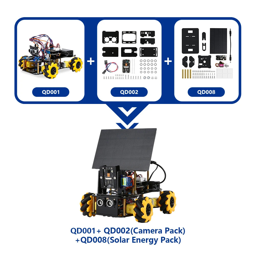 ACEBOTT Robot Toy Starter Kit for Arduino Project with ESP32 and Code Learning Develop Skill Full Version Smart Car Kit