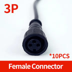 10PCS M12 IP65 Waterproof Aviation Connector Pre-wired Male Female Cable Plug 2P 3P 4P 5Pin Panel Mount Electrical Socket