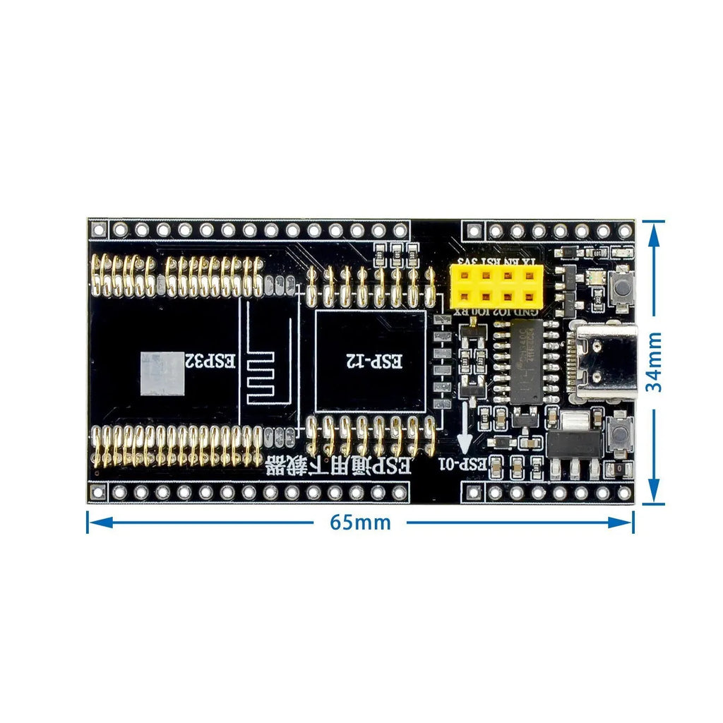 ESP8266 ESP-32 ESP32-WROVER Development Board Test Programmer Socket Downloader for ESP-01 ESP-12F ESP-07S ESP-12S ESP32